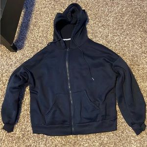 navy blue zip up